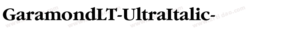 GaramondLT-UltraItalic字体转换