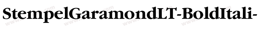 StempelGaramondLT-BoldItali字体转换