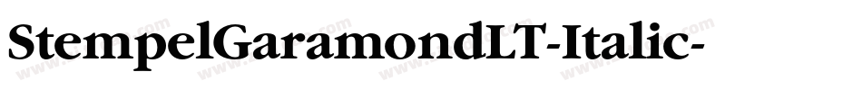 StempelGaramondLT-Italic字体转换