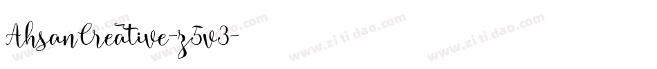 AhsanCreative-z5v3字体转换