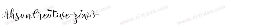 AhsanCreative-z5v3字体转换