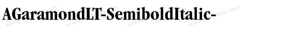 AGaramondLT-SemiboldItalic字体转换