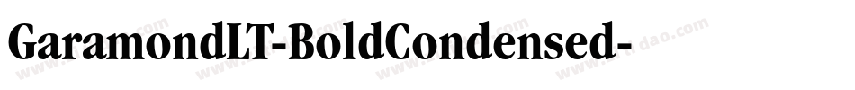 GaramondLT-BoldCondensed字体转换