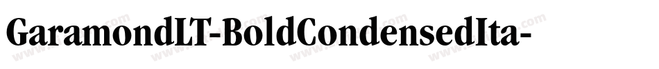 GaramondLT-BoldCondensedIta字体转换