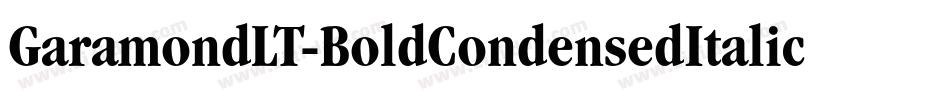 GaramondLT-BoldCondensedItalic字体转换