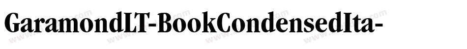GaramondLT-BookCondensedIta字体转换