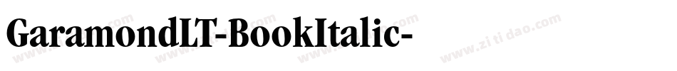 GaramondLT-BookItalic字体转换