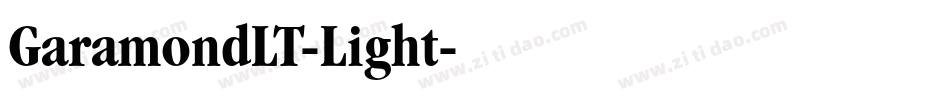 GaramondLT-Light字体转换