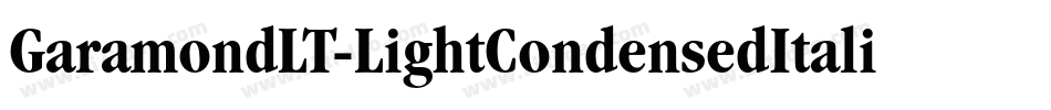 GaramondLT-LightCondensedItalic字体转换