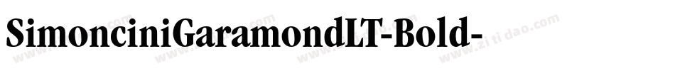 SimonciniGaramondLT-Bold字体转换