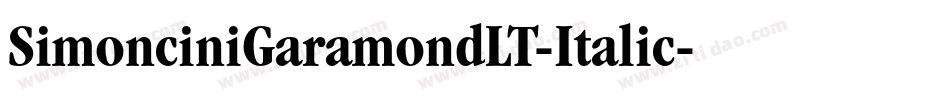 SimonciniGaramondLT-Italic字体转换