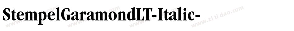 StempelGaramondLT-Italic字体转换