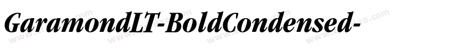 GaramondLT-BoldCondensed字体转换