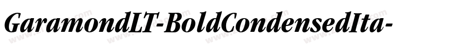 GaramondLT-BoldCondensedIta字体转换