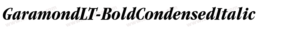 GaramondLT-BoldCondensedItalic字体转换