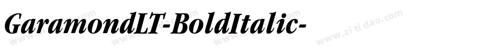 GaramondLT-BoldItalic字体转换