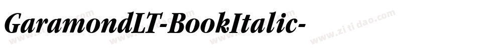 GaramondLT-BookItalic字体转换