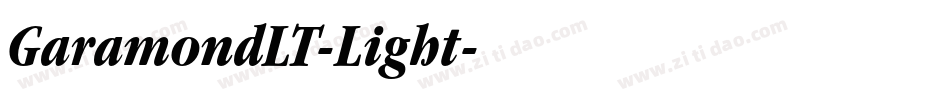 GaramondLT-Light字体转换