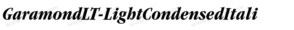 GaramondLT-LightCondensedItalic字体转换