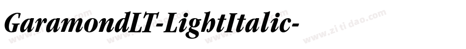 GaramondLT-LightItalic字体转换