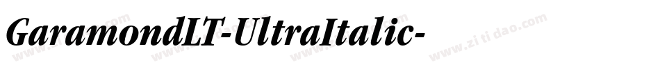 GaramondLT-UltraItalic字体转换