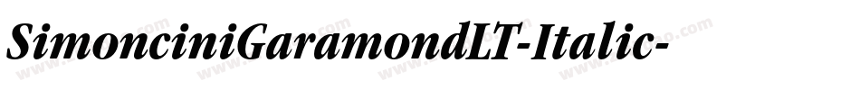 SimonciniGaramondLT-Italic字体转换