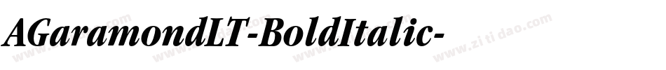 AGaramondLT-BoldItalic字体转换