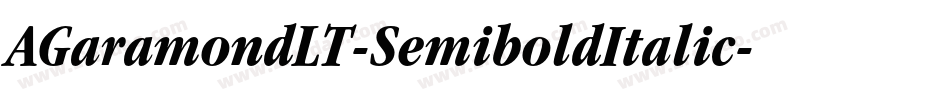 AGaramondLT-SemiboldItalic字体转换