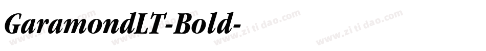 GaramondLT-Bold字体转换