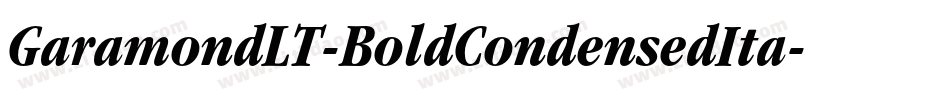 GaramondLT-BoldCondensedIta字体转换
