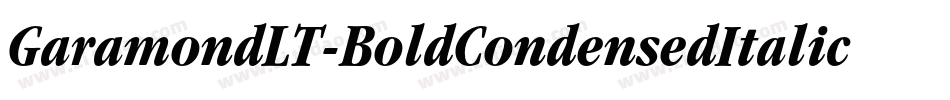 GaramondLT-BoldCondensedItalic字体转换