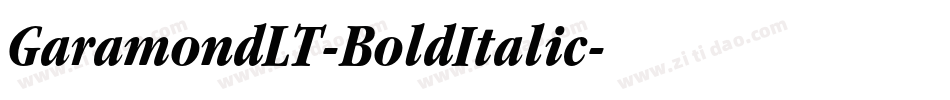 GaramondLT-BoldItalic字体转换