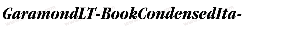 GaramondLT-BookCondensedIta字体转换