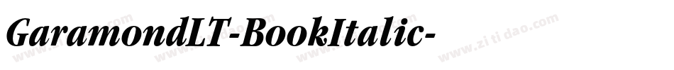 GaramondLT-BookItalic字体转换