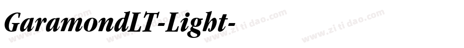 GaramondLT-Light字体转换