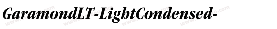 GaramondLT-LightCondensed字体转换