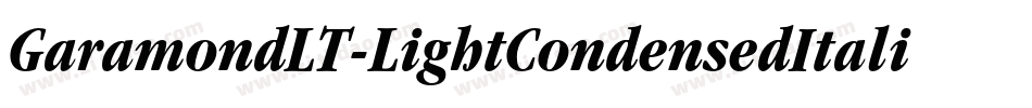 GaramondLT-LightCondensedItalic字体转换