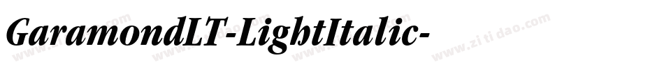 GaramondLT-LightItalic字体转换
