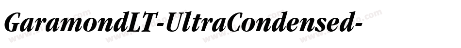 GaramondLT-UltraCondensed字体转换