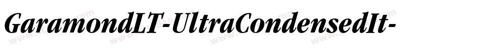 GaramondLT-UltraCondensedIt字体转换