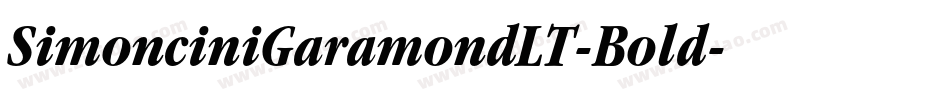 SimonciniGaramondLT-Bold字体转换