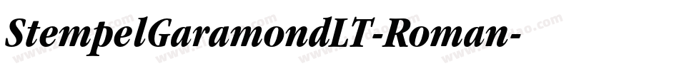 StempelGaramondLT-Roman字体转换