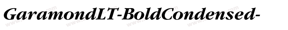 GaramondLT-BoldCondensed字体转换