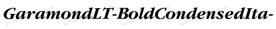GaramondLT-BoldCondensedIta字体转换
