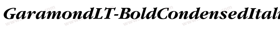 GaramondLT-BoldCondensedItalic字体转换