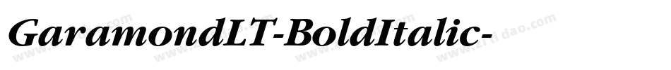 GaramondLT-BoldItalic字体转换