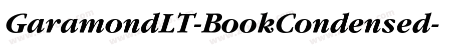 GaramondLT-BookCondensed字体转换
