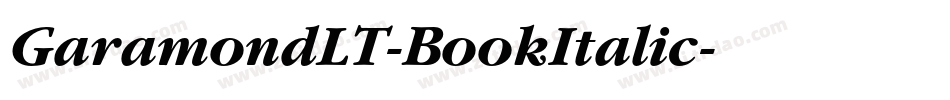 GaramondLT-BookItalic字体转换