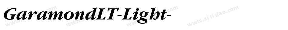 GaramondLT-Light字体转换