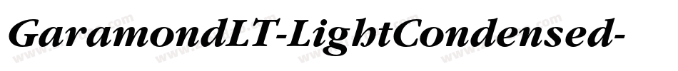 GaramondLT-LightCondensed字体转换